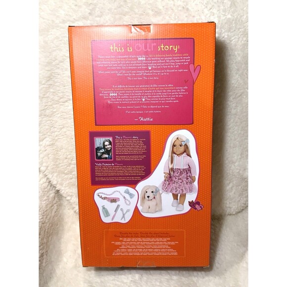 Our Generation Hattie & Bella 18" Doll & Pet Puppy Set NEW - Picture 6 of 7